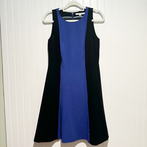 Boden Audrey Colorblock Dress Ponte Knit Purple Black Size 8 - Picture 2 of 6